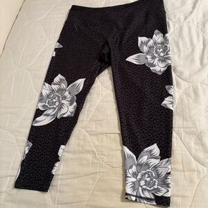 DSG Black Pants White Flowers